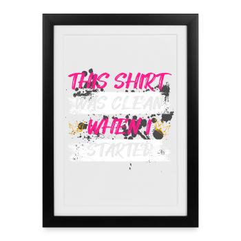Clean when i Schlammlauf Mud Run Muddy Race - Framed poster (27 × 37 cm) - black - Front