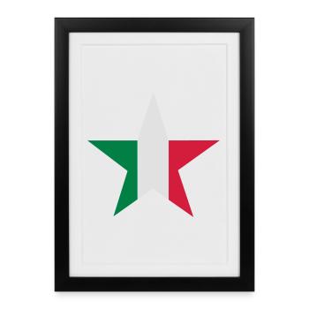 Étoile italien - Affiche encadrée (27 × 37 cm) - noir - Devant