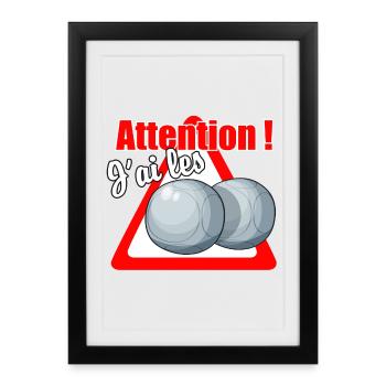 Balls! - Framed poster (27 × 37 cm) - black - Front