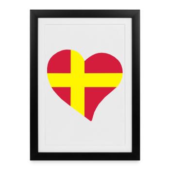  heart - Framed poster (27 × 37 cm) - black - Front
