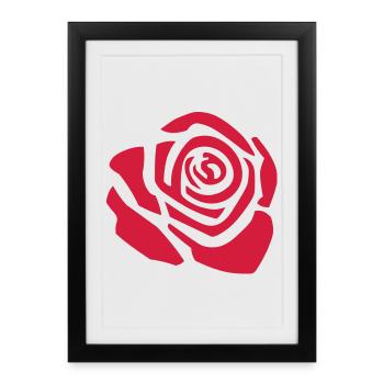 Rose - Framed poster (27 × 37 cm) - black - Front