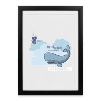 Whale & Petunia - Affiche encadrée (27 × 37 cm) - noir - Devant