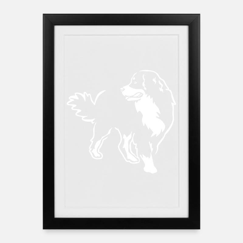 Bouvier bernois "Black Edition" - Affiche encadrée (27 × 37 cm) - noir