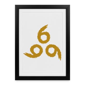 666 Or - Affiche encadrée (27 × 37 cm) - noir - Devant