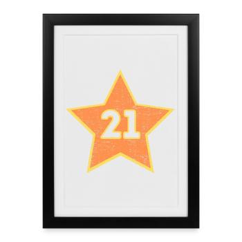 Star 21 - Framed poster (27 × 37 cm) - black - Front