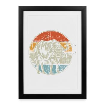 Millésime Buffalo - Affiche encadrée (27 × 37 cm) - noir - Devant