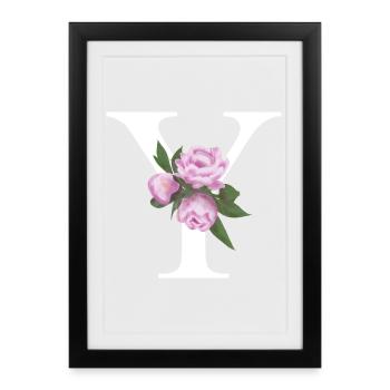 Y - Gerahmtes Poster (27 × 37 cm) - Schwarz - Vorne