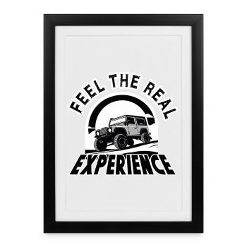 Experience Defender outdoor explore - Gerahmtes Poster (27 × 37 cm) - Schwarz - Vorne