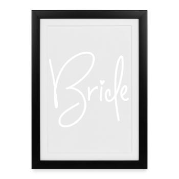 Bride - Braut - Framed poster (27 × 37 cm) - black - Front