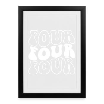 Quatre 4e anniversaire Enfants Garçons Filles 4 ans - Affiche encadrée (27 × 37 cm) - noir - Devant