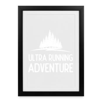 Ultra Running Advrenture - Framed poster (27 × 37 cm) - black - Front