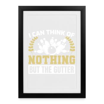 Funny Bowler Joke - Framed poster (27 × 37 cm) - black - Front