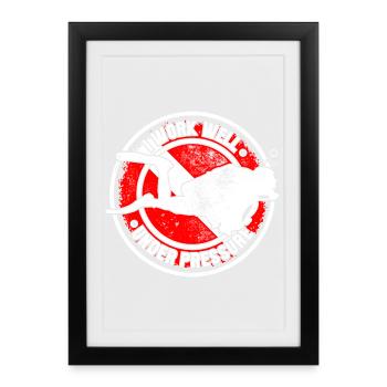 Under Pressure Bull Roundel - Framed poster (27 × 37 cm) - black - Front