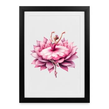 Ballet dancer with tutu - Framed poster (27 × 37 cm) - black - Front