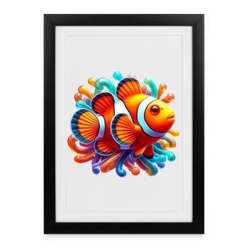 Clownfish - Framed poster (27 × 37 cm) - black - Front