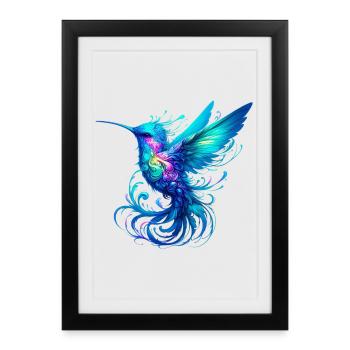 Hummingbird - Framed poster (27 × 37 cm) - black - Front