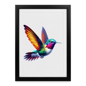 Hummingbird - Framed poster (27 × 37 cm) - black - Front