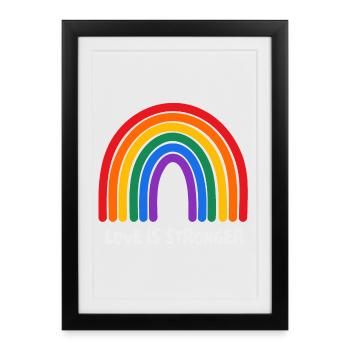 Love is stronger. LGBT - Framed poster (27 × 37 cm) - black - Front