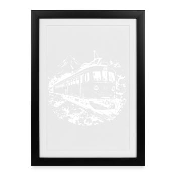 Railway Graphic - Framed poster (27 × 37 cm) - black - Front