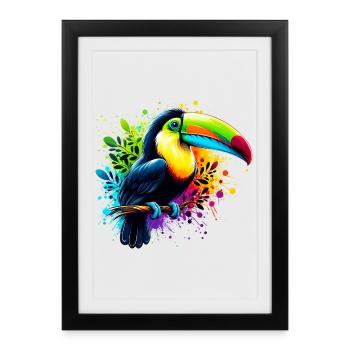 Toucan - Affiche encadrée (27 × 37 cm) - noir - Devant