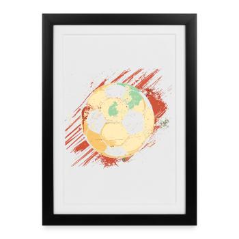 Graphismes de football - Affiche encadrée (27 × 37 cm) - noir - Devant