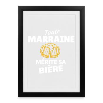 Hochzeit Freunde Bier Spaß Geschenk - Gerahmtes Poster (27 × 37 cm) - Schwarz - Vorne