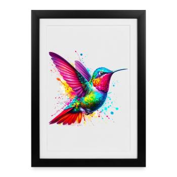 Hummingbird - Framed poster (27 × 37 cm) - black - Front