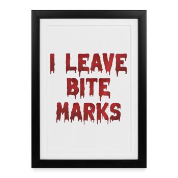 Bite Mark's Blood Traces - Framed poster (27 × 37 cm) - black - Front