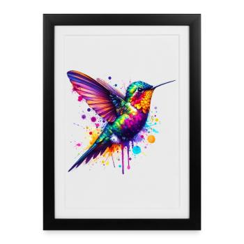 Hummingbird - Framed poster (27 × 37 cm) - black - Front