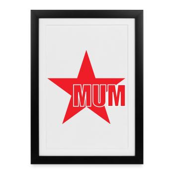 Maman d'Amour - Fête des Mères - Affiche encadrée (27 × 37 cm) - noir - Devant