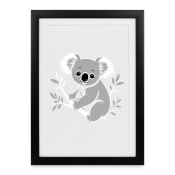 Koala - Affiche encadrée (27 × 37 cm) - noir - Devant