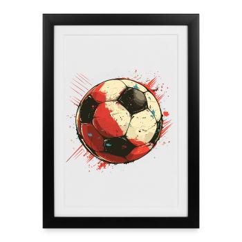 Graphismes de football - Affiche encadrée (27 × 37 cm) - noir - Devant
