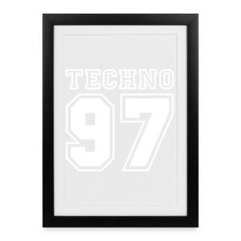 TECHNO 97 - Framed poster (27 × 37 cm) - black - Front