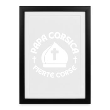 Pope, Corsica, island of beauty - Framed poster (27 × 37 cm) - black - Front