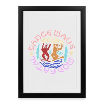 SHARKY OLDHOUSE dance wave mod fatal - Gerahmtes Poster (27 × 37 cm) - Schwarz - Vorne