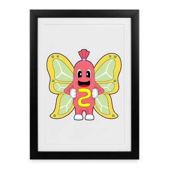 Butterfly Hot Dog - Framed poster (27 × 37 cm) - black - Front