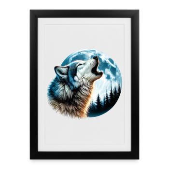 Wolf - Framed poster (27 × 37 cm) - black - Front