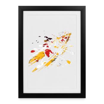 Rowing Team Sketch - Framed poster (27 × 37 cm) - black - Front
