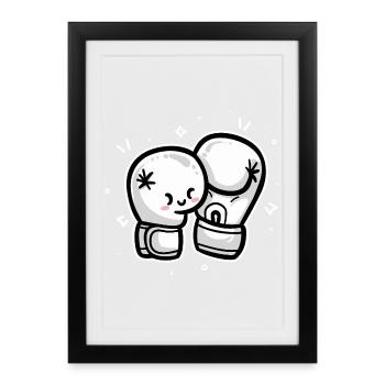 Boxing - Framed poster (27 × 37 cm) - black - Front
