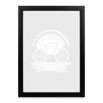 Cyclist - Framed poster (27 × 37 cm) - black - Front