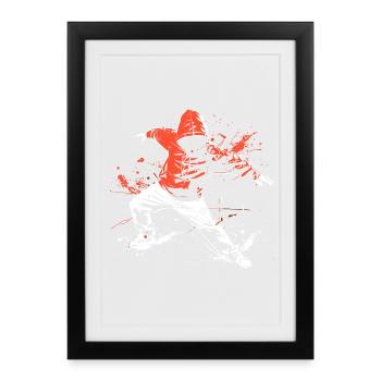 Breakdancer Street Art - Framed poster (27 × 37 cm) - black - Front
