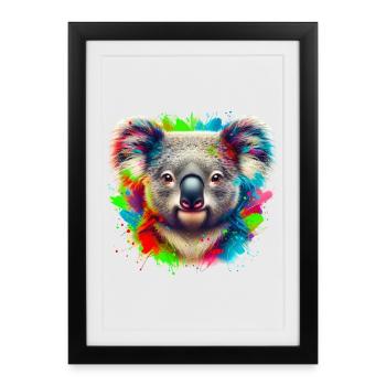 Koala - Affiche encadrée (27 × 37 cm) - noir - Devant
