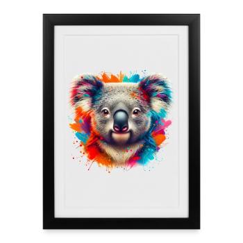 Koala - Affiche encadrée (27 × 37 cm) - noir - Devant