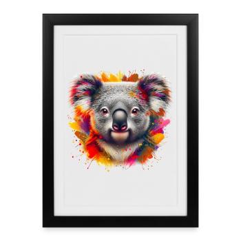 Koala - Affiche encadrée (27 × 37 cm) - noir - Devant
