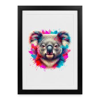 Koala - Affiche encadrée (27 × 37 cm) - noir - Devant