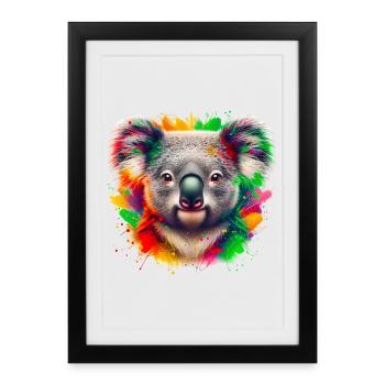Koala - Affiche encadrée (27 × 37 cm) - noir - Devant