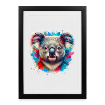 Koala - Affiche encadrée (27 × 37 cm) - noir - Devant