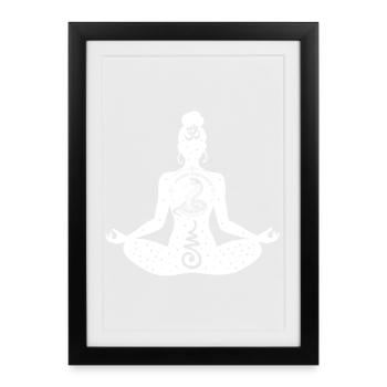 L’art du yoga #19 - Affiche encadrée (27 × 37 cm) - noir - Devant
