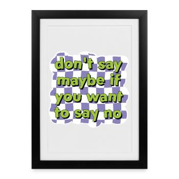 Direct communication – Say no in style - Framed poster (27 × 37 cm) - black - Front