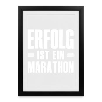 Success is a marathon founder entrepreneur - Framed poster (27 × 37 cm) - black - Front